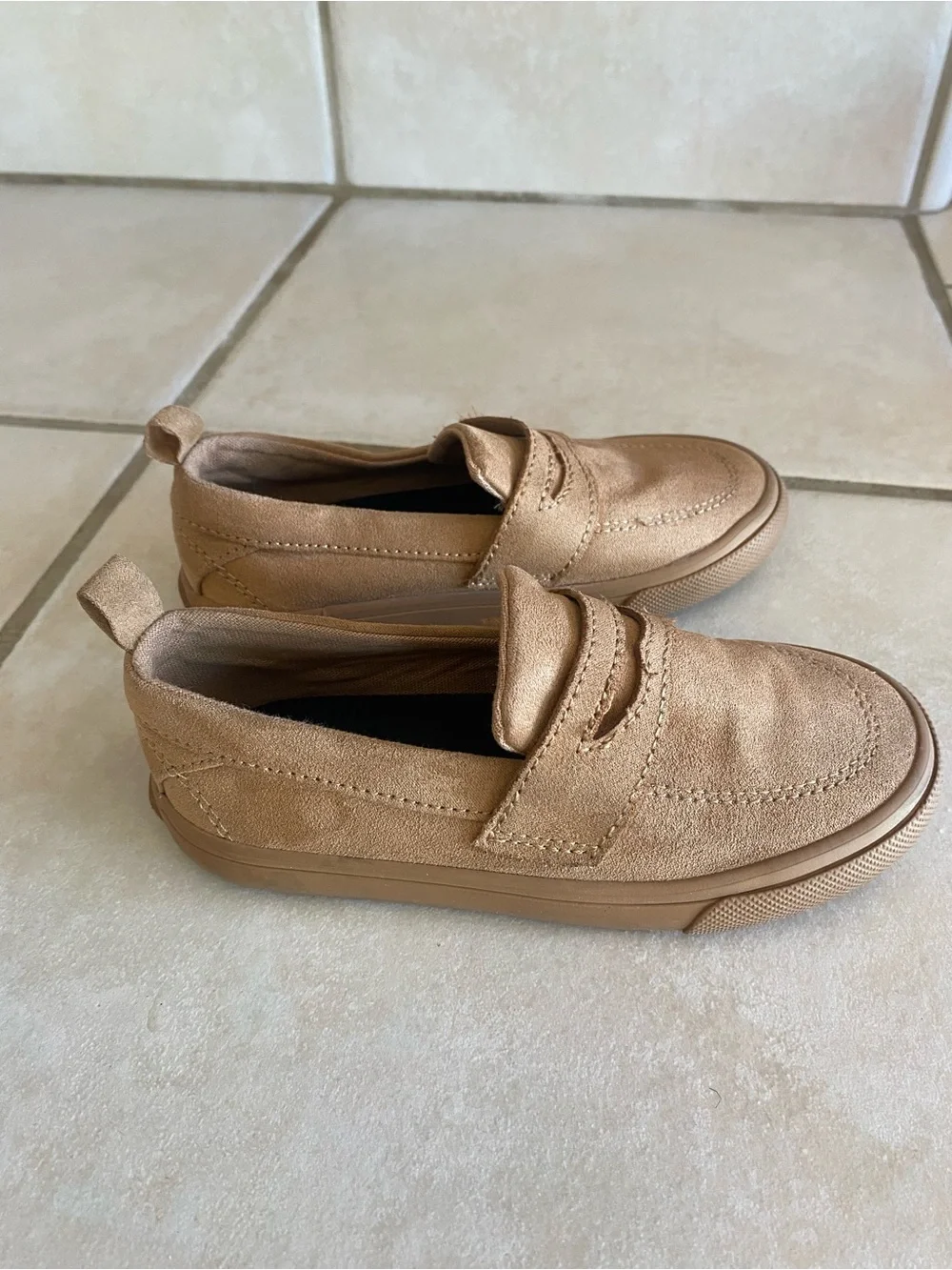 Old Navy Kids Metallic Tan Slip-On Loafers